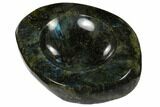 Polished, Flashy Labradorite Bowl - Madagascar #117249-1